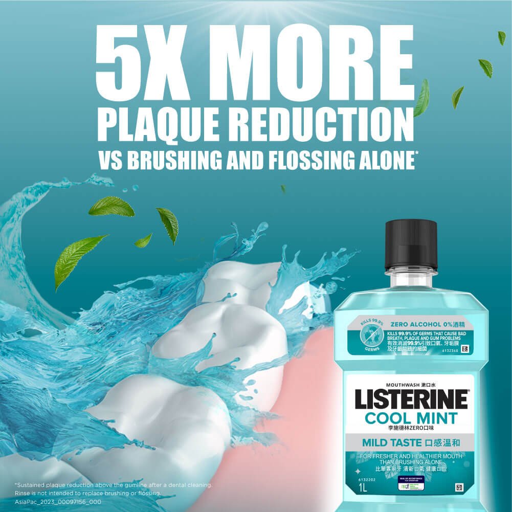 Buy 2 Get 1 Free Listerine Mouthwash Liquid, Removes 99.9% Germs